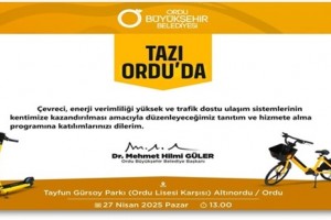 Ordu’da Yeni Ulaşım Aracı, Çevre Dostu Bisiklet ve Skuter